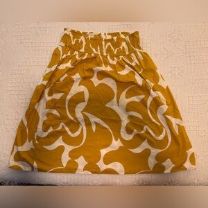 A New Day Mustard and White A-Line Skirt💛🤍